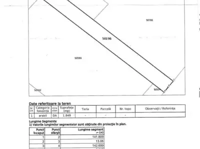 Teren intravilan 1849 mp de vânzare în Sarasău, fnt stradal 13 ml, curent|en|Urban