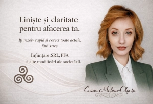 Înființări firme, PFA, SRL, RADIERI, MODIFICĂRI |en|Company formations, PFA, SRL, CAN