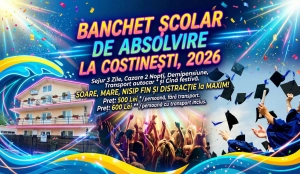 Banchet  de Absolvire la Malul Mării, Costinești, 2026  | Transport + Cazare + DJ | Clase VIII