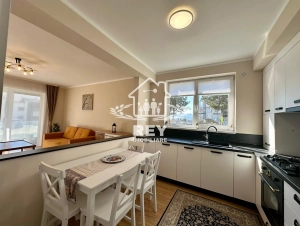 Apartament 2 camere decomandat mobilat complet DaVinci Cristian Sibiu, parter|en|Full