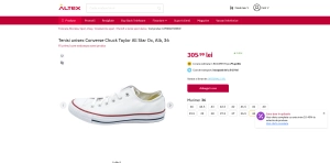 Tenisi unisex Converse Chuck Taylor All Star Ox, culoare alb, marimea 40 model clasic basketi