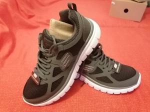 Skechers BURNS AGOURA Olive – Adidași bărbați verde oliv – comozi Memory Foam – mărimea 41 - p