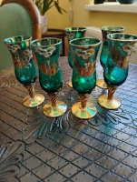 Sase pahare lichior vintage