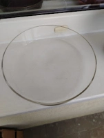 Fructiera metal argintata complet cu cosul de cristal