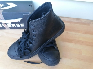 Tenisi unisex Converse Chuck Taylor All Star Hi Leather piele naturala marimea 39.5 - 40 noi O