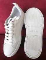 Adidasi tenesi sneakers din piele ecologica Hugo Boss, model Morrie Tenn alb, marimea 40 - ORI