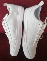Adidasi tenesi sneakers din piele ecologica Hugo Boss, model Morrie Tenn alb, marimea 40 - ORI