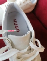 Adidasi tenesi sneakers din piele ecologica Hugo Boss, model Morrie Tenn alb, marimea 40 - ORI