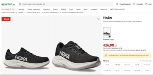 Adidasi alergare dama Hoka Rincon 4 Wide marimea 40 negri noi in cutie (neoriginala) FITNESS S