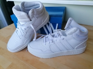 Adidași adidas Hoops 3.0 Mid Albi – NOI în cutie | Mărimea 40 | Unisex Barbat Dama Copii - Ghe
