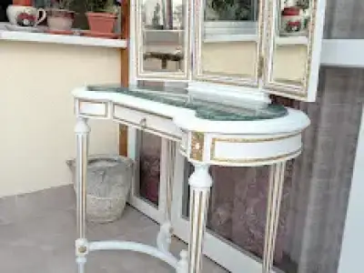 Consolă de toaletă antică franțuzească, Napoleon III, restaurată