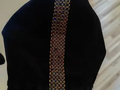 Pantaloni Roberto Cavalli XL – catifea cu paiete aurii, eleganți