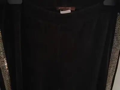 Pantaloni Roberto Cavalli XL – catifea cu paiete aurii, eleganți