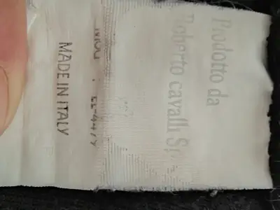 Pantaloni Roberto Cavalli XL – catifea cu paiete aurii, eleganți