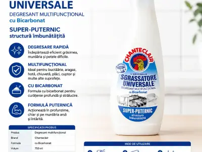 Sgrassatore cu Bicarbonat 600ml