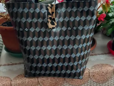 Geantă handmade textilă. 