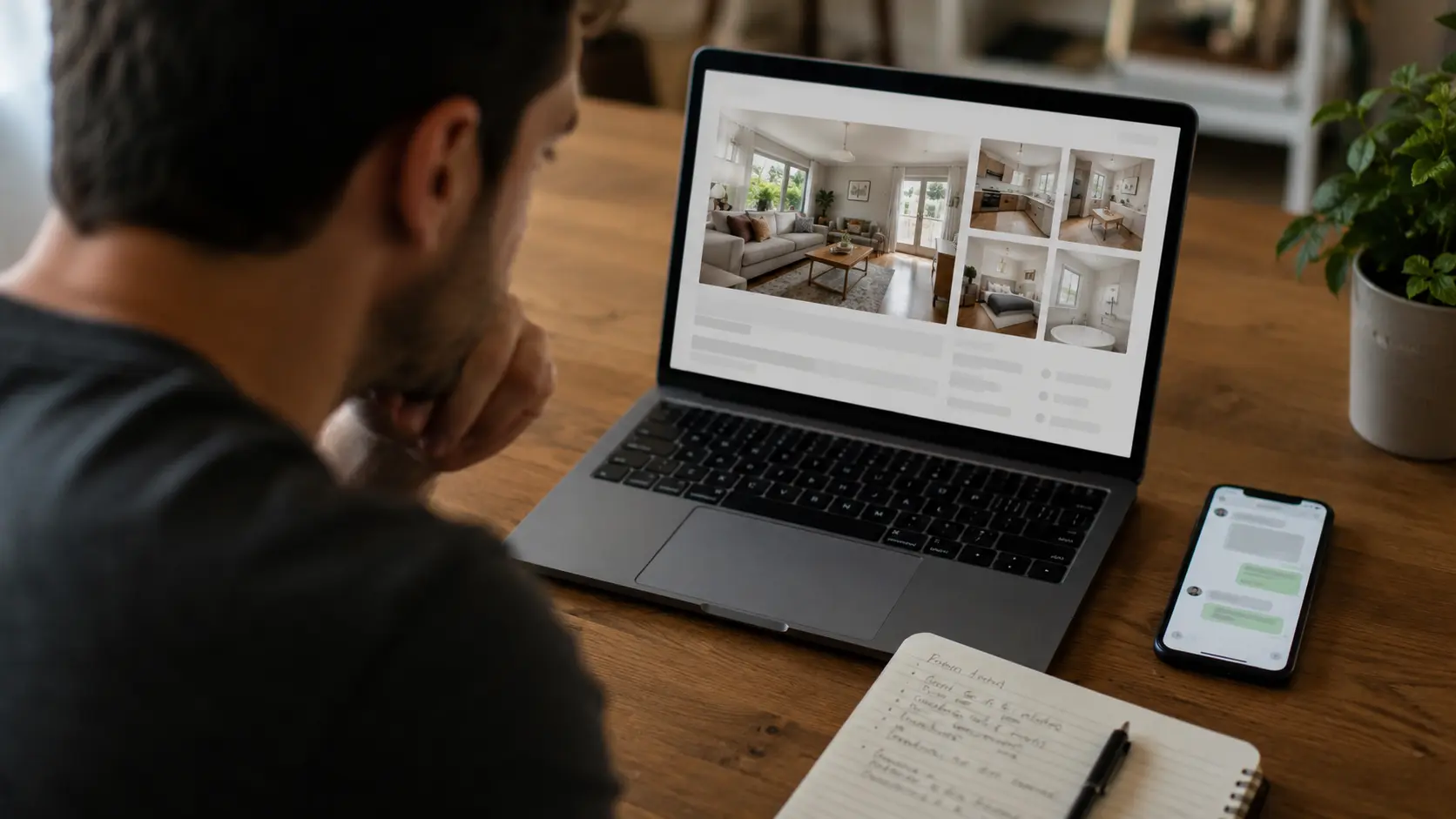Persoană care compară mai multe oferte online după preț și caracteristici